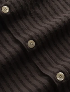 Men Forét Shirts-Vole Seerscuker Ss Shirt-Deep Brown