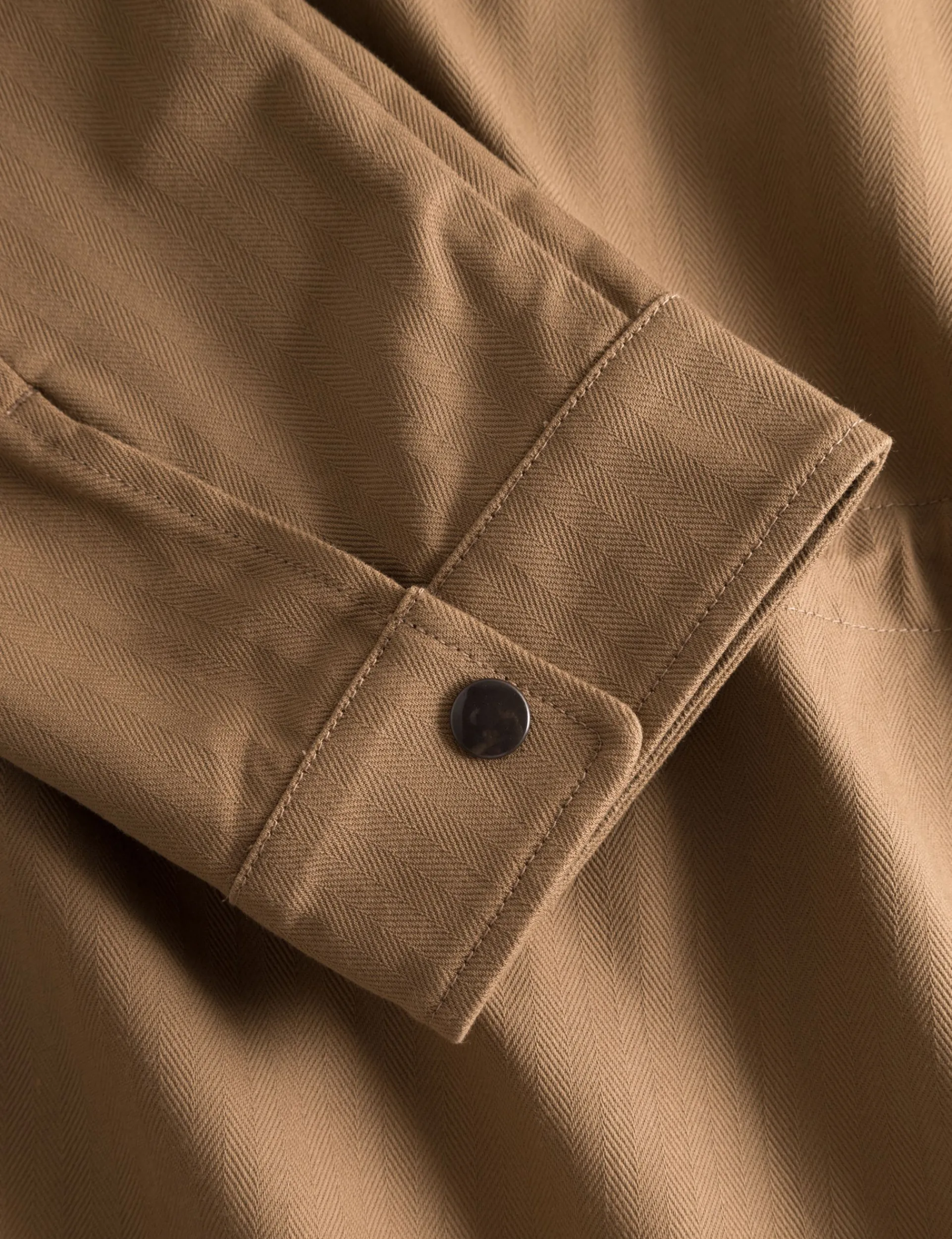 Men Forét Overshirts-Yoke Field Jacket-Khaki