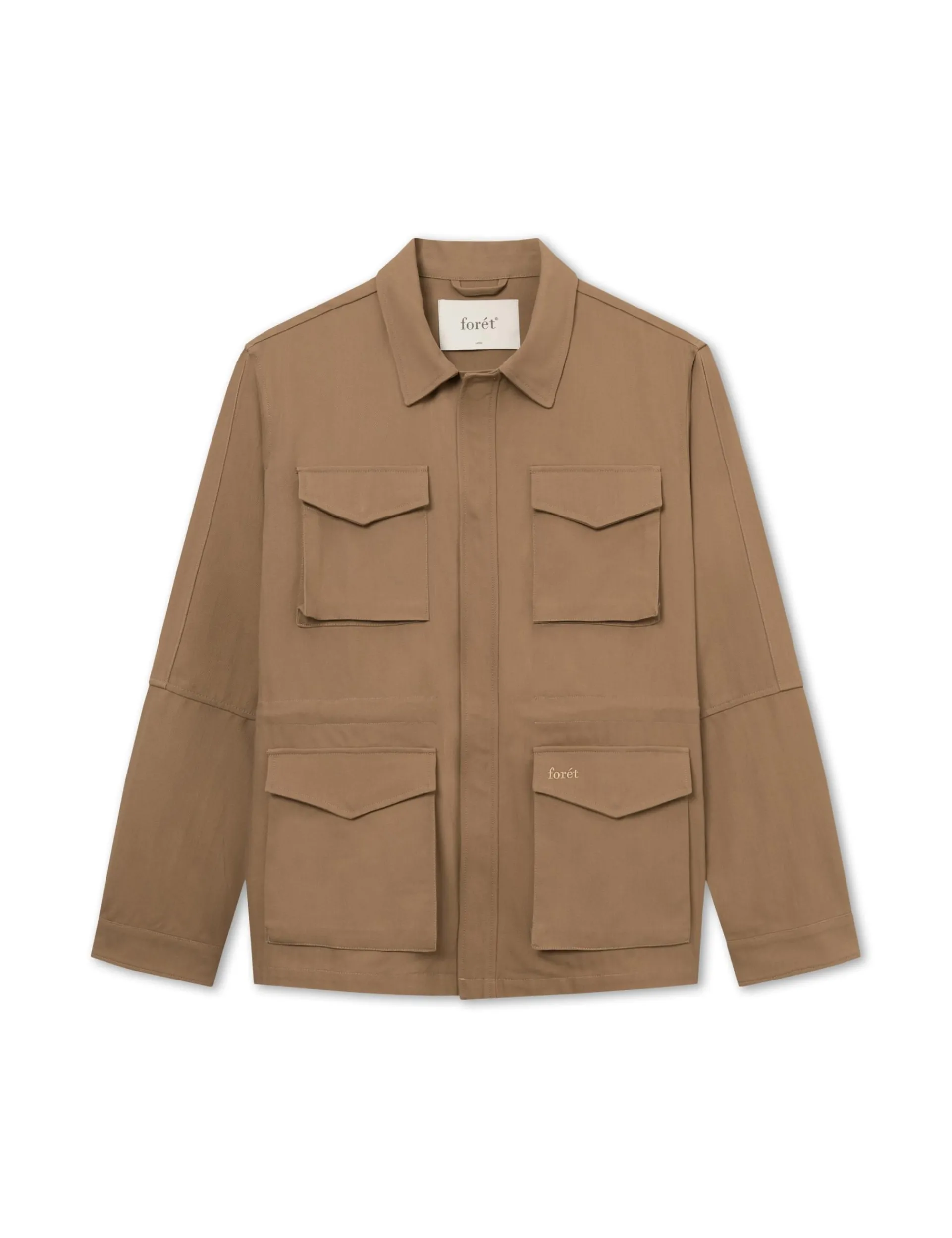 Men Forét Jackets-Yoke Field Jacket-Khaki