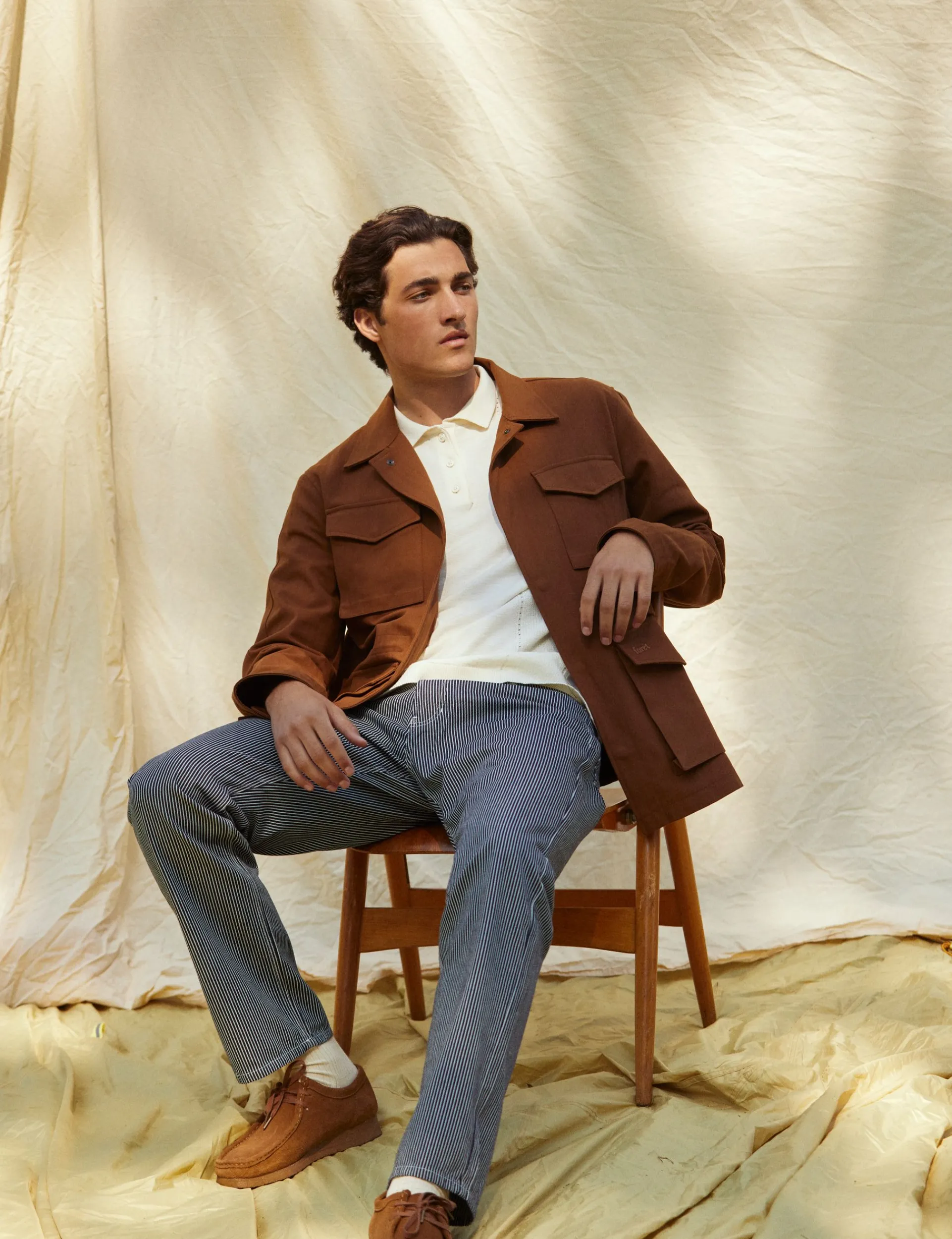 Men Forét Jackets-Yoke Field Jacket-Rubber